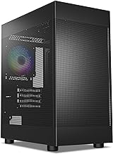 Photo 1 of DARKROCK MH200 Black PC Computer Case for Office&Gaming Compact Mid-Tower Micro ATX Mini ITX High-Airflow Mesh Front & Side Panel Top 240mm Radiator Support Type-C Ready, ARGB 120mm Fan Pre-Installed