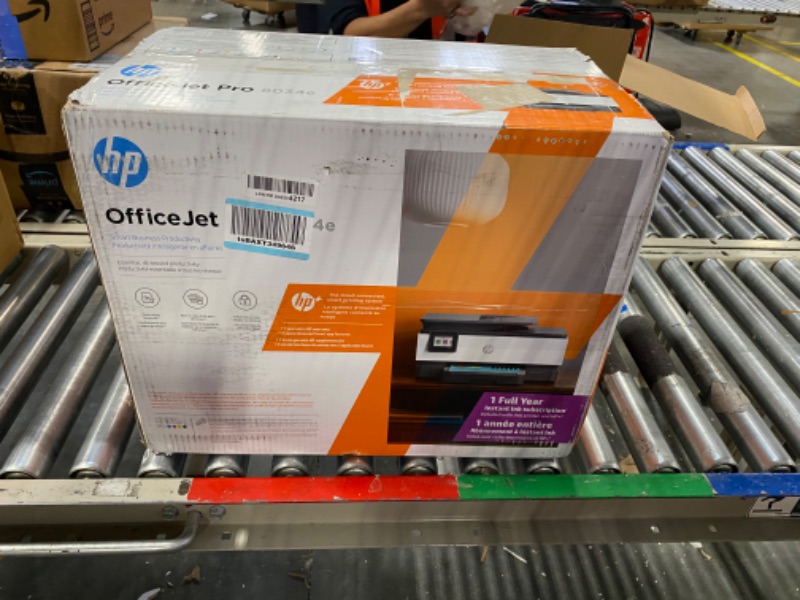 Photo 2 of HP OfficeJet Pro 8034e Wireless Color All-in-One Printer with 1 Full Year Instant Ink,White