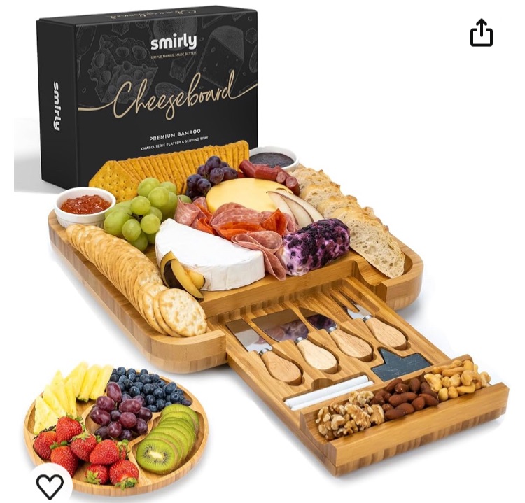 Photo 1 of **NEVER BEEN OPENED**SMIRLY Charcuterie Boards Gift Set: Charcuterie Board Set, Bamboo Cheese Board Set - Unique Mothers Day Gifts for Mom - House Warming Gifts New Home, Wedding Gifts for Couple, Bridal Shower Gift