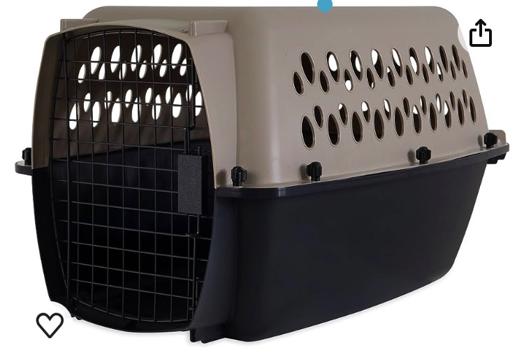 Photo 1 of **APPEARS NEW** Petmate Vari Dog Kennel 24", Taupe & Black, Portable Dog Crate for Pets 10-20lbs, Made in USA