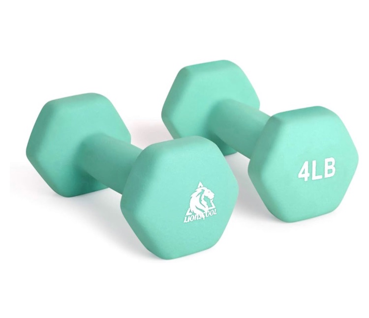 Photo 1 of **NEW**Set of 2 Neoprene Coated Dumbbell Hand Weights, Anti-Slip and Anti-Roll Hex Dumbbells in Pair for Strength Training, Resistance Training