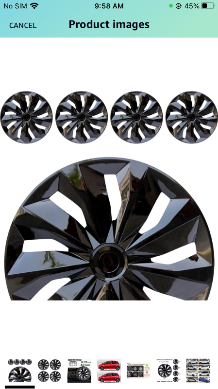 Photo 1 of 4.3 4.3 out of 5 stars 563
Hubcap Wheel Cover Replacement R16 Hub Caps Universal Wheel Rim Cover ABS Material Exterior Accessories Snap On Car Truck SUV -Set of 4 (16-Inch,Black)