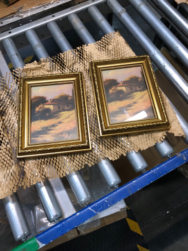 Photo 3 of **APPEARS NEW**
upsimples 5x7 Picture Frame with Real Glass, 2 Pack Ornate Vintage Picture Frames for Wall or Tabletop Display, Gold 5 x 7 Photo Frame for Wall Décor
