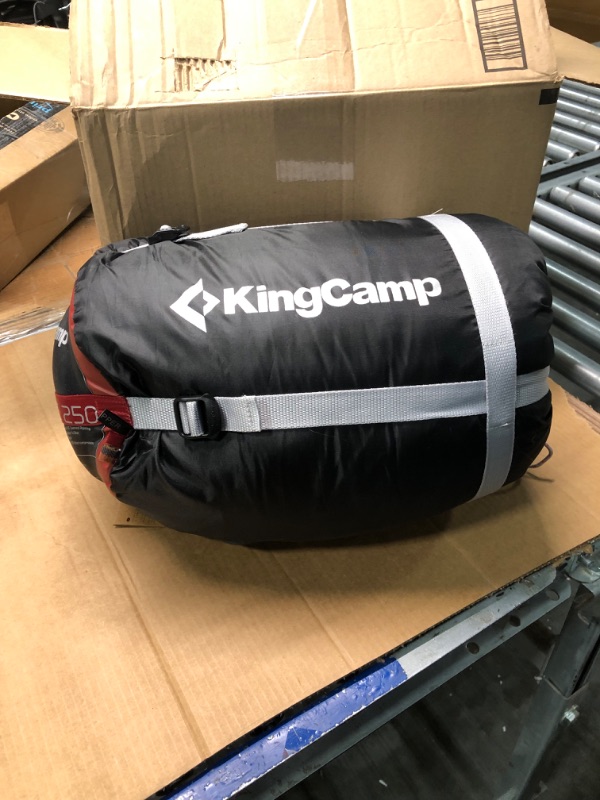 Photo 1 of **NEW**BLACK KingCamp Cotton Flannel Sleeping Bag, Big and Tall Sleeping Bags for Adults Cold Weather, Zip Together for 2P Sleeping Bag for 3 Season, Lightweight, Water Resistant for Family Camping Backpacking COFFEE LEFT 5.7lbs