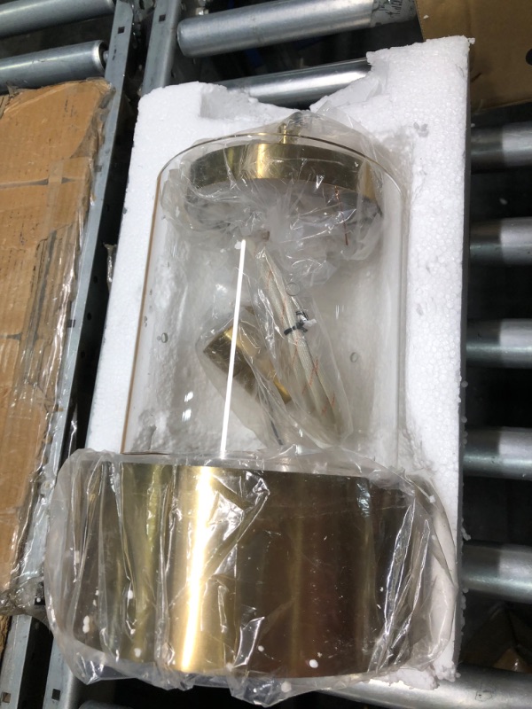 Photo 1 of **APPEARS NEW** CLAXY Brass Pendant Light Mini Glass Pendant Lighting for Kitchen Island with Clear Glass Shade Clear Shade 44.3" Rod