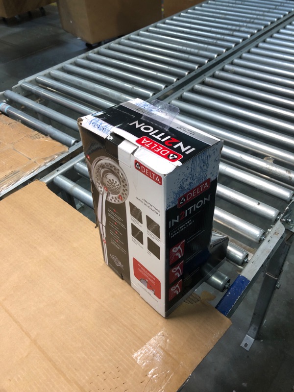 Photo 1 of Delta 4-Spray In2ition 2-in-1 Dual Shower Head with Handheld, Touch-Clean Chrome Shower Head with Hose, Detachable Shower Head, Hand Held Shower Head, Chrome 75486C