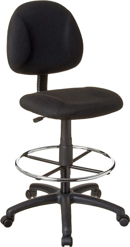 Photo 1 of Office Drafting Chair without Arms in Black