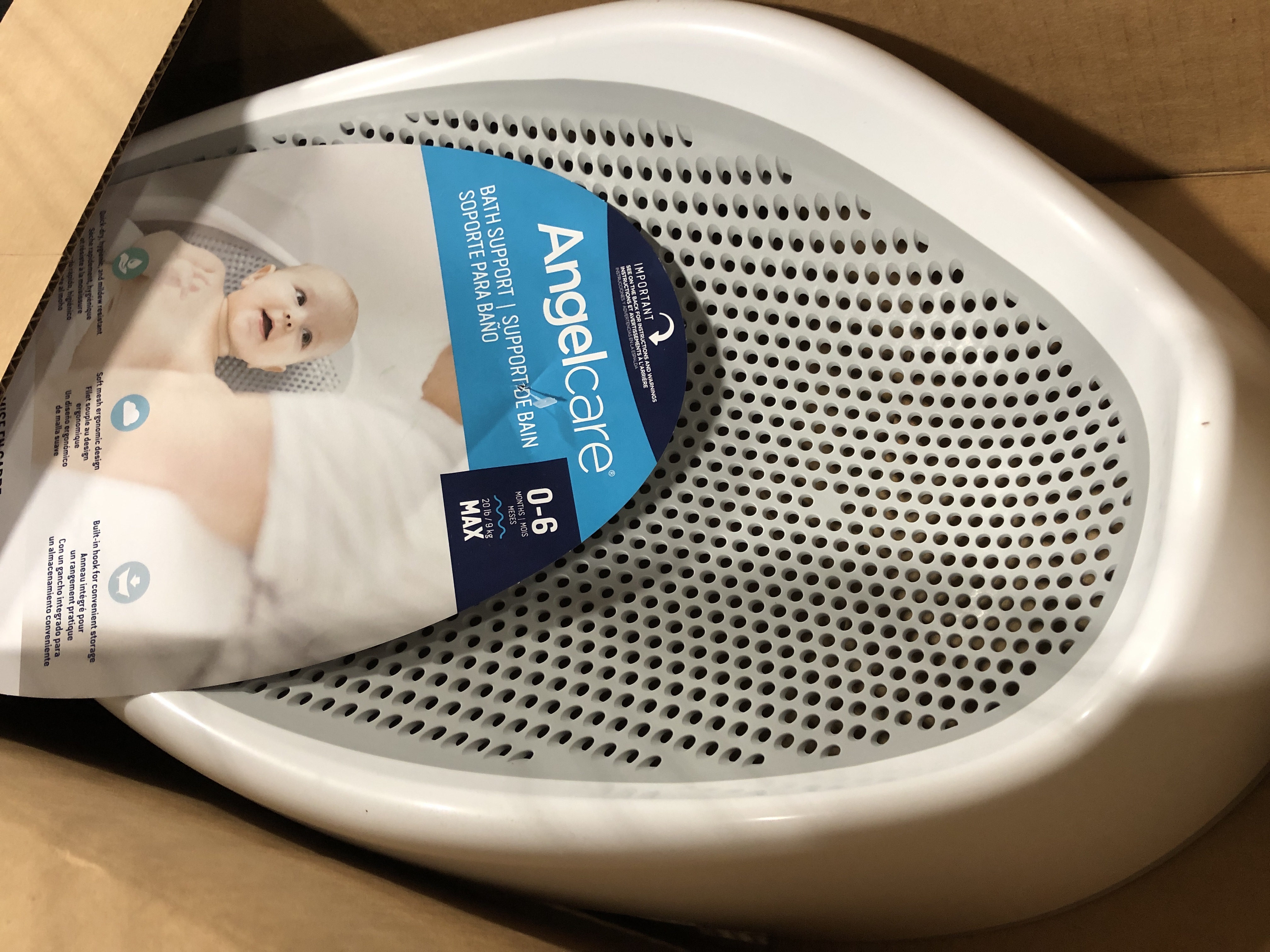 Photo 1 of Angelcare Baby Bath Support (Grey) | Ideal for Babies Less than 6 Months Old Grey 1 Count (Pack of 1)
