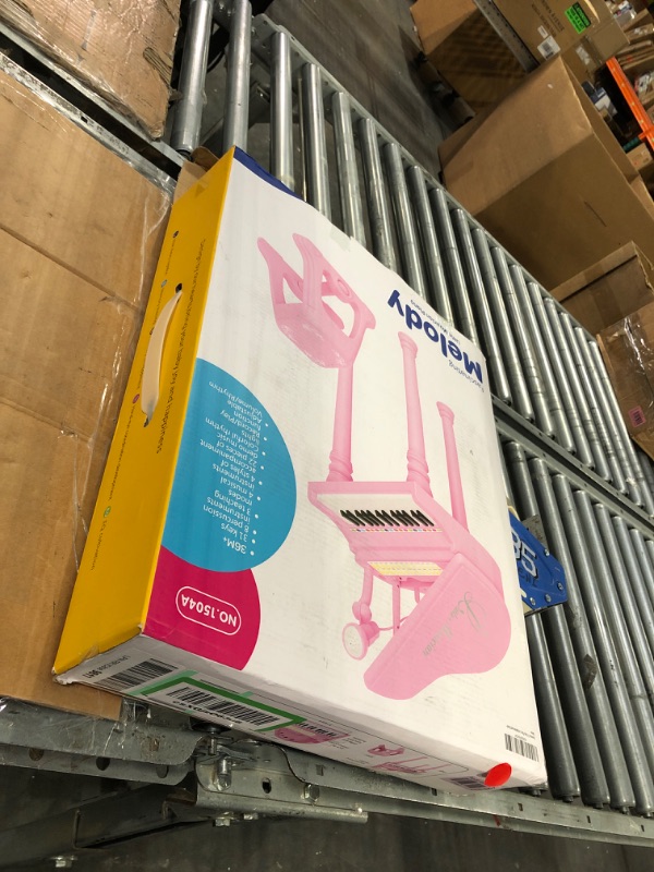 Photo 1 of 31 Keys Piano Keyboard Toy for Kids, Birthday Gift for 1 2 Year Old Girls?Pink Musical Piano Toy for Toddlers with Microphone and Stool