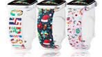 Photo 1 of Christmas Band Compatible Apple Watch Winter Women 3 Packs Ultra 38mm 40mm 41mm 42mm 44mm 45mm 49mm ,Blingbrione Fall Thanksgiving Xmas Holiday Halloween Santa Snowman Tie Dye Skull Reindeer Galaxy Leopard Wristband Printed Strap for iphone Watch Series U