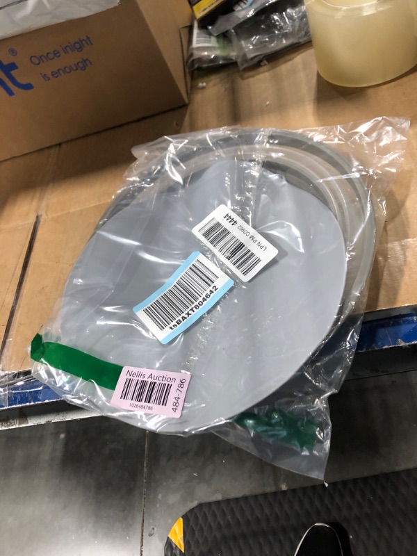 Photo 1 of 2 in 1, Upgrade Microwave Food Cover & Mat- Mat as Bowl Holder, Cover for Plates Splatter Guard, 10 Inch Silicone Multi-Purpose Mat & Collapsible Lid for Microwave Clean, BPA Free, Easy Grip, Grey Medium GreyMat10"