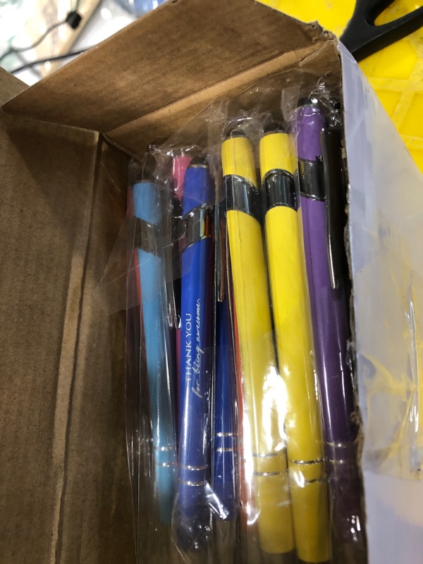 Photo 1 of Seajan 60 Pcs Employee Appreciation Pen Nurse Pen Set Metal Inspirational Pens with Stylus Tip 1.0 mm Black Ink Motivational Quote Ballpoint Pen for Teachers Nurses Office Worker (Colorful, Proud) Colorful Proud