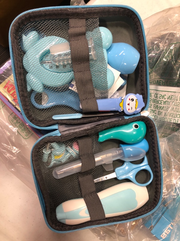 Photo 3 of Baby Healthcare and Grooming Kit, Portable Baby Safety Care Set, Baby Essentials kit for Newborn (Blue 26 in 1)