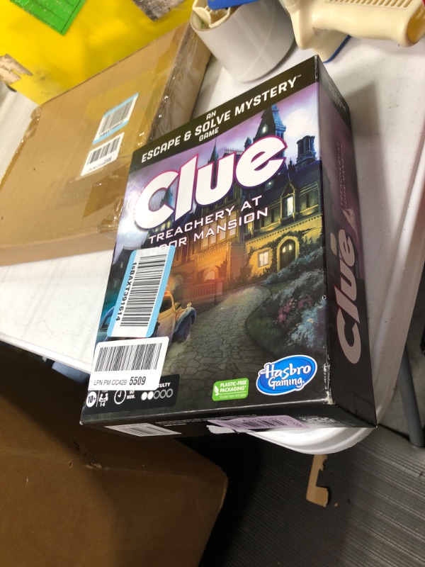 Photo 2 of Clue Board Game Treachery at Tudor Mansion, Clue Escape Room Game, Murder Mystery Games, Cooperative Family Board Game, Ages 10 and up, 1-6 Players