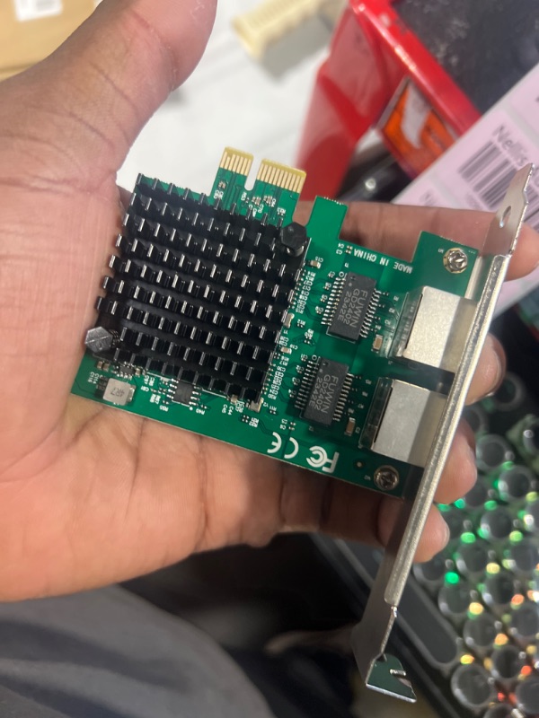 Photo 1 of Dual PCIe 3.1 2.5GBase-T Network Adapter with Intel I225-V 2500/1000/100Mbps PCI Express Gigabit Ethernet NIC Card RJ45 LAN Controller for Windows 10/11 with Low Profile Bracket