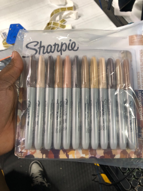 Photo 2 of SHARPIE Permanent Markers, Portrait Colors, Fine Point, Assorted, 12 Count