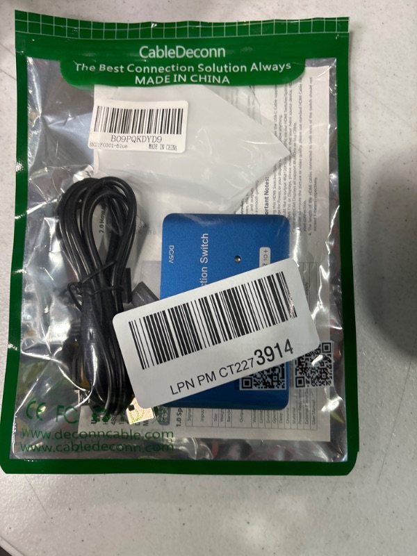Photo 1 of CABLEDECONN HDMI 2.1 Switch 8K Bi-Directional Splitter 8K@60Hz 4K@120Hz 1440p@165Hz 1080P@240Hz 1in 2out 2in 1out High Speed 48Gbps eARC Converter Compatible with Xbox X PS5 Blue ¡­