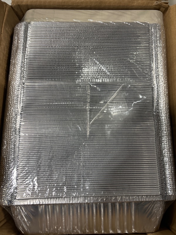 Photo 1 of 100 Pack Aluminum Foil Pans Disposable - 8.5"×6"×2" Foil Food Containers with Lids - 2.25 LB Heavy Duty Tin Foil Pans - for Cooking, Baking, Meal Prep and Freezer 2.25LB - 100 Pack