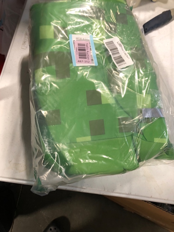 Photo 2 of Creeper Classic Minecraft Costume, Green, Medium (7-8) M (7-8) Costume