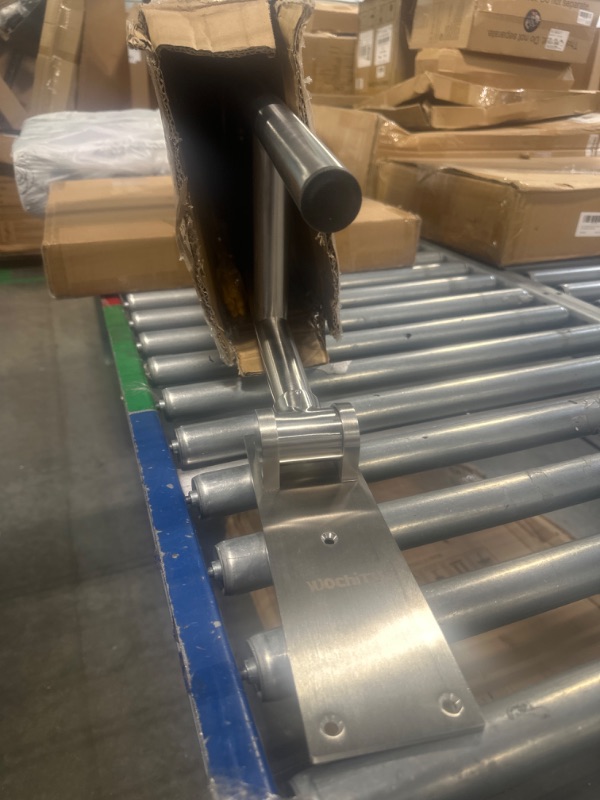 Photo 1 of 23.6 INCH Stainless Toilet Safety Rails, WochiTV Handicap Grab Bars for Elderly, Disabled Flip-Up Bathroom Grab Bar with Paper Holder,Toilet Handrails Hand Grips Handle Shower Assist Aid
