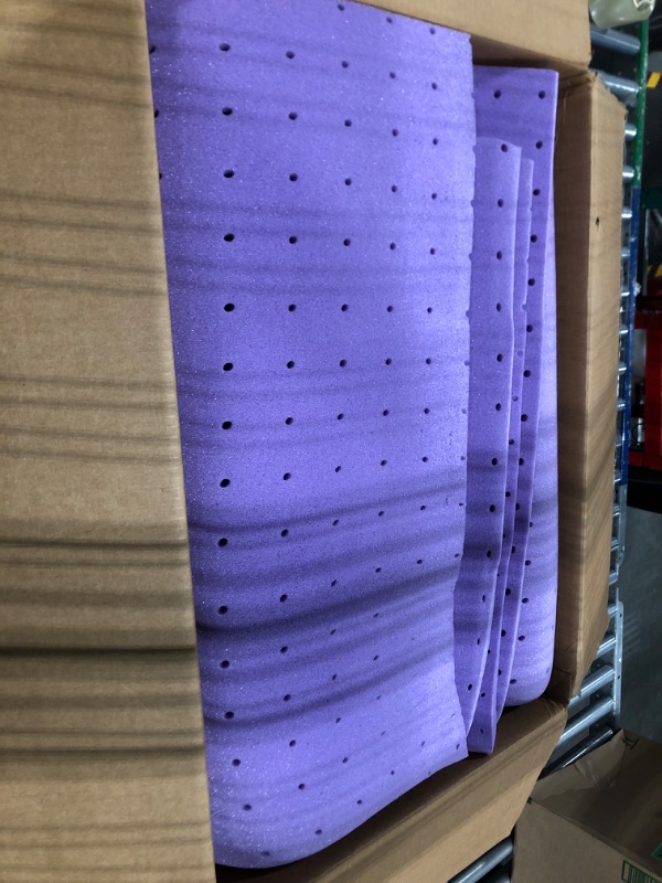 Photo 1 of SINWEEK 1.5 Inch Gel Memory Foam Mattress Topper Ventilated Soft Mattress Pad, Bed Topper, CertiPUR-US Certified, Queen Size, Purple 1.5 Inch Queen
