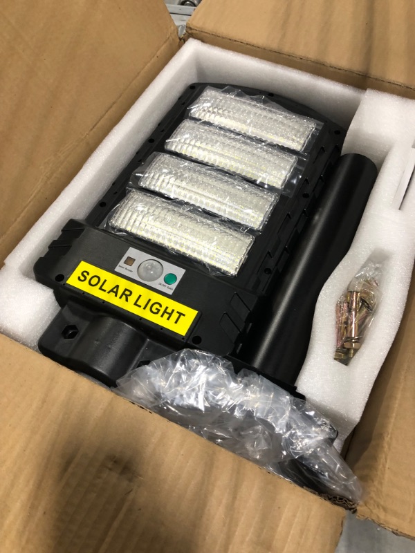 Photo 1 of 200W Solar Street Lights Outdoor Waterproof,20000 lumens, Dusk to Dawn Solar with Motion Sensor and Remote Control, LED Flood Light, Suitable for courtyards, Gardens, Streets, Courts Garage