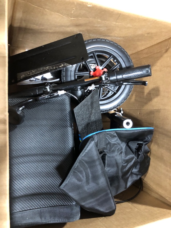 Photo 1 of BlessReach Foldable Steerable Knee Walker Crutch Alternative?Deluxe Medical Scooter Double Handbrake,for Adults Injured Ankle & Foot Recovery Scooter(Orange)