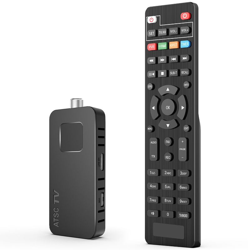 Photo 1 of Digital Converter Box for TV - DCOLOR Newest ATSC TV Tuner Hidden Behind TV, TV Stick HDMI Connection, 4T DVR, 1080P Output, Timer Setting, 2-in-1 Remote, Powered by TV USB or Adapter