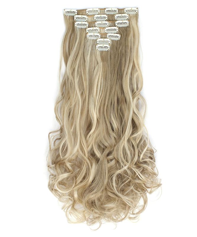 Photo 1 of 20" Curly Full Head Clip in Synthetic Hair Extensions 7pcs 140g (16H613)