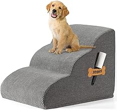 Photo 1 of Dog Stairs Ramp for Beds Couches,Extra Wide Pet Steps with Durable Non-Slip Waterproof Fabric Cover, Dog Slope Stairs Friendly, 3-Tiers