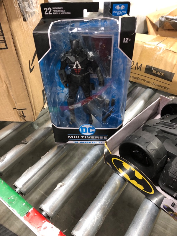 Photo 1 of ***BUNDLED BOX OF  2***
***AS IS / NO RETURNS -  FINAL SALE***
McFarlane - DC Gaming 7" Figures Wave 7 - The Arkham Knight (Batman: Arkham Knight) & DC Comics, Batmobile, 12-inch Batman Toy Car, Collectible Toys for Boys and Girls Ages 4+ Batmobile (New)