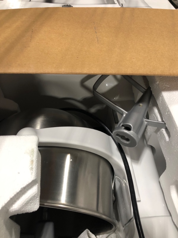 Photo 1 of KitchenAid 7 Quart Bowl-Lift Stand Mixer in White and Stainless Steel
