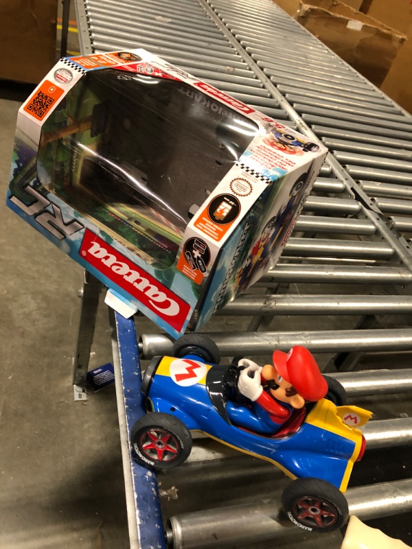 Photo 3 of Carrera 181066 RC Official Licensed Kart Mach 8 Mario 1: 18 Scale 2.4 Ghz Remote Radio Control Car with Rechargeable Lifepo4 Battery - Kids Toys Boys/Girls Mario Kart Mach 8 - Mario