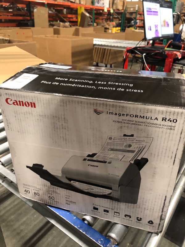 Photo 2 of Canon imageFORMULA R40 Office Document Scanner For PC and Mac, Color Duplex Scanning, Easy Setup For Office Or Home Use, Includes Scanning Software
