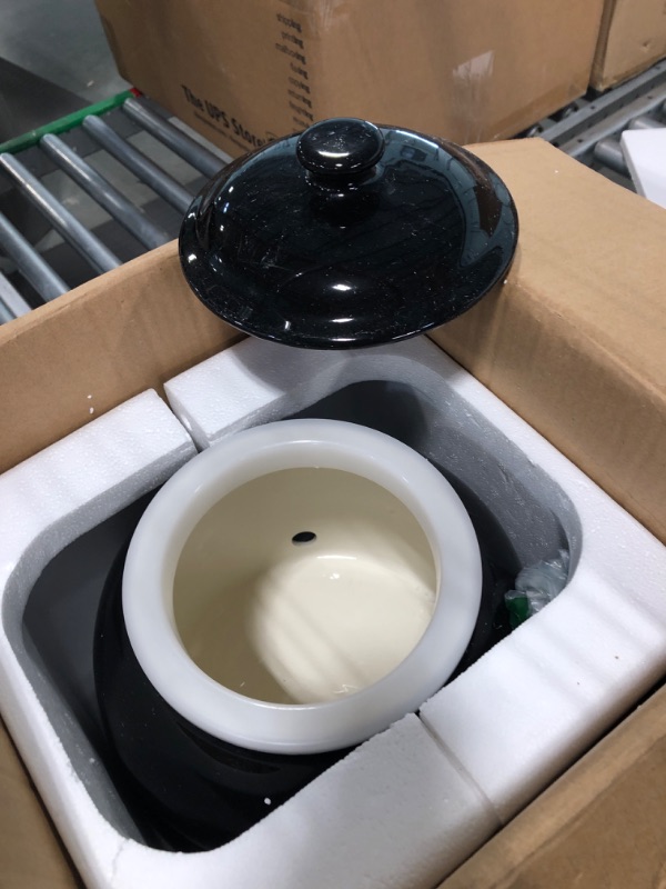 Photo 3 of **USED** Geo Sports Porcelain Ceramic Crock Water Dispenser, Stainless Steel Faucet, Valve and Lid Included. Fits 3 to 5 Gallon Jugs. BPA & Lead Free (Solid Black)