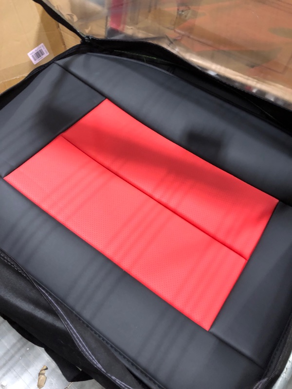 Photo 1 of Coverado Car Seat Covers 5 Pieces,Full Set Universal Seat for Cars,Waterproof Nappa Leather Auto Seat Protectors,Car Seat Cushions Interiors Fit Most Sedans SUV Pick-up,BlackRed (?SCU003 Seat Cover) Blackred Full Set