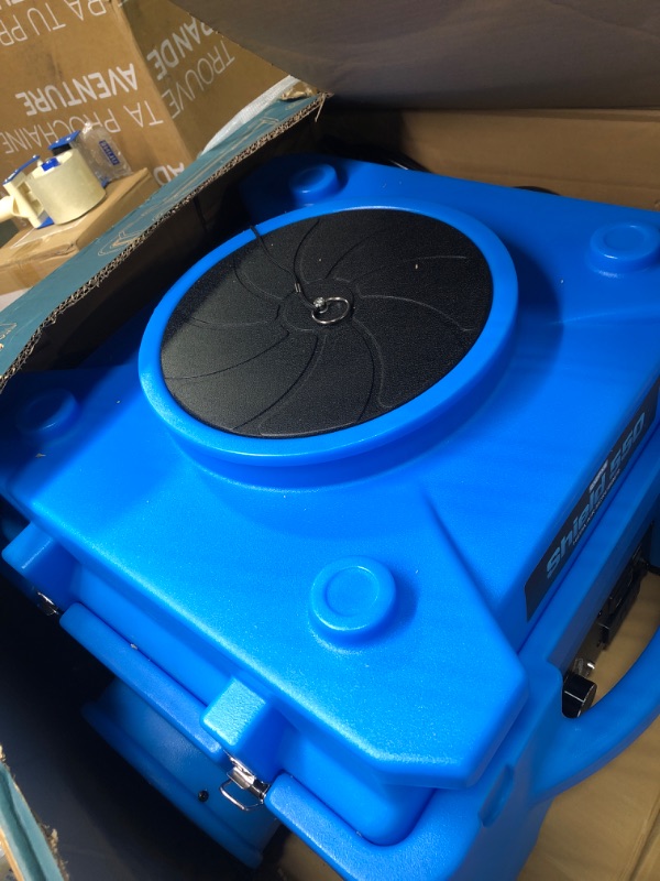 Photo 1 of CADPXS Shield-550 Negative Machine Airbourne Cleaner HEPA Scrubber Water Damage Restoration Equipment Air Purifier, Air Scrubbers 550 air scrubbers Blue