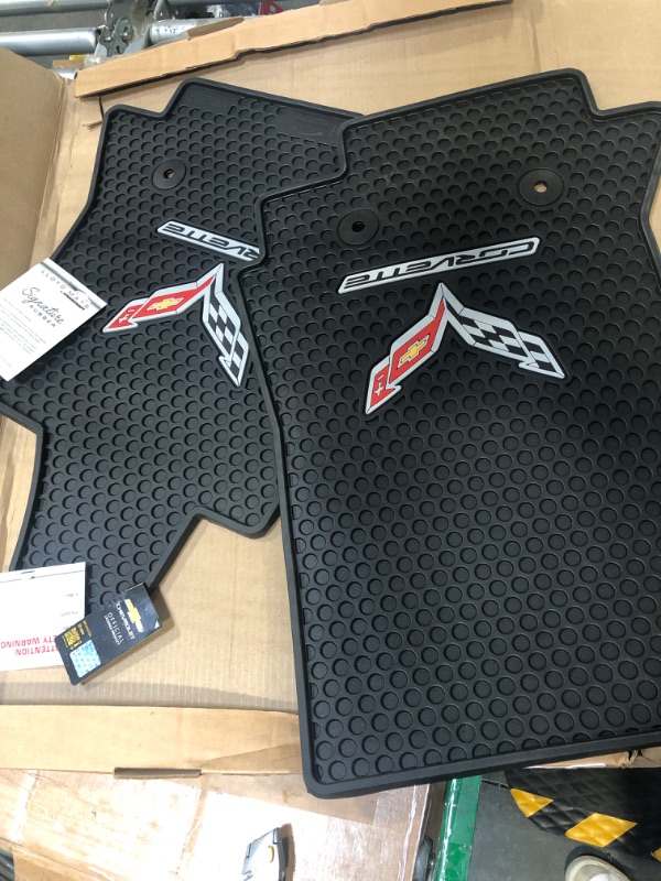 Photo 2 of Lloyd Mats Heavy Duty Signature Rubber All Weather Floor Mats for Corvette C7 2014-2019 2pc Set Black 2Pc - Front Mats