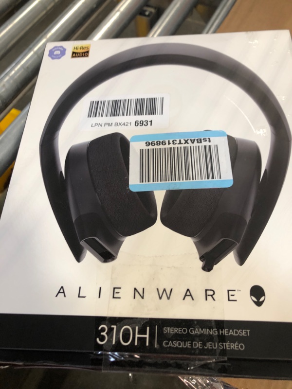 Photo 2 of Alienware Stereo PC Gaming Headset AW310H: 50mm Hi-Res Drivers - Sports Fabric Memory Foam Earpads - Works with PS4, Xbox One & Switch via 3.5mm Jack