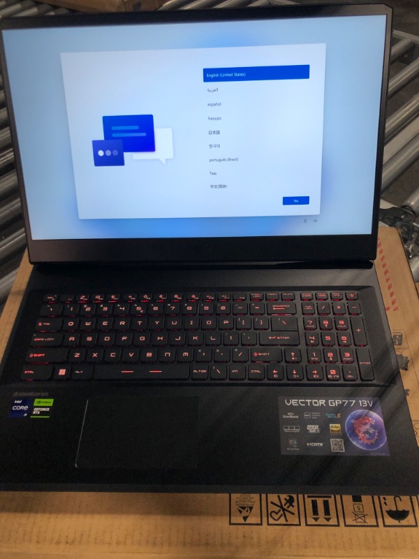 Photo 3 of MSI Vector GP77 Laptop: Intel Core i9-13900H, GeForce RTX 4070, 17.3" QHD 240Hz 3ms, 32GB DDR5, 1TB NVMe SSD, USB 3.2 Gen2 Type C w/DP, Vapor Chamber Cooler, Win 11 Pro: Cosmo Gray 13VG-096US