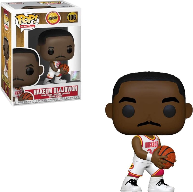 Photo 1 of Funko POP NBA: Legends - Hakeem Olajuwon (Houston Rockets Home Jersey) Collectible Vinyl Figure,Multicolor
