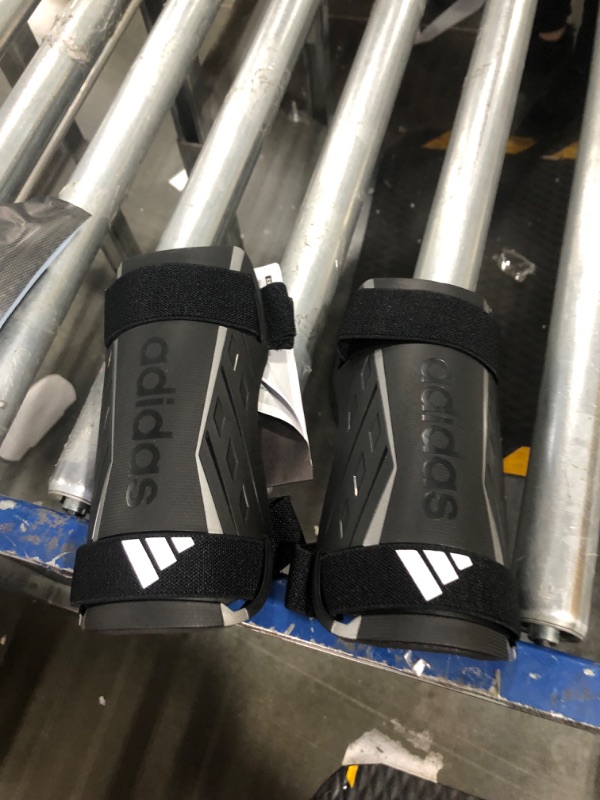 Photo 1 of adidas Unisex-Adult Tiro Training Shin Guards Black/White/Iron Metallic 5'3"-5'9"