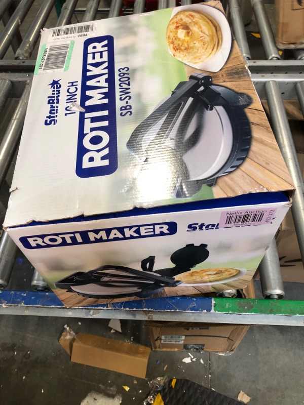 Photo 1 of 10inch Roti Maker by StarBlue with FREE Roti Warmer - The automatic Stainless Steel Non-Stick Electric machine to make Indian style Chapati, Tortilla, Roti AC 110V 50/60Hz 1200W SB-SW2093