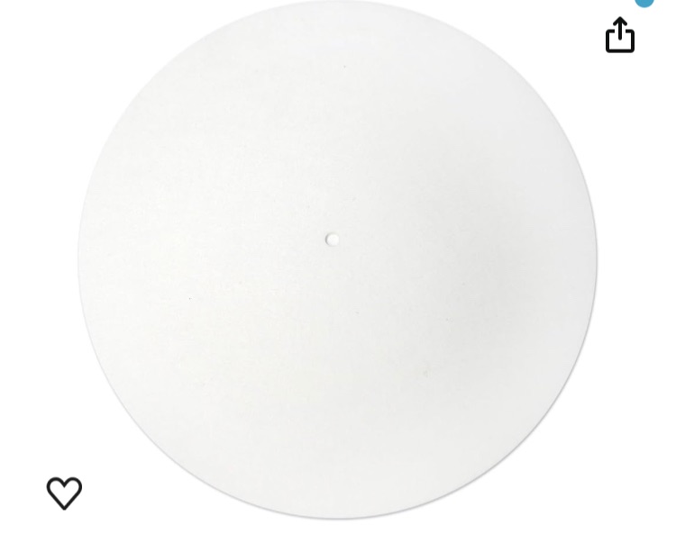 Photo 1 of 3mm Turntable Mat, 12 Inches Slipmat Anti-Static for LP Vinyl Record High-Fidelity Audiophile Acoustic Sound Support Help Reduce Noise Due to Static and Dust (White)