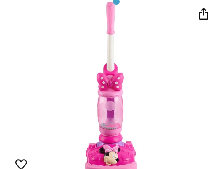 Photo 1 of Disney Junior Minnie Mouse Twinkle Bows Play Vacuum with Lights and Realistic Sounds, Officially Licensed Kids Toys for Ages 3 Up by Just Play