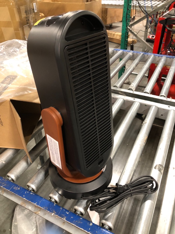 Photo 1 of Space Heater for Indoor Use, 1500W Ceramic Electric Heater with Thermostat, Remote, 8H Timer, Tip-over Protection, 120° Oscillation Fast Heating Heater for Bedroom, Office, Home (Black)