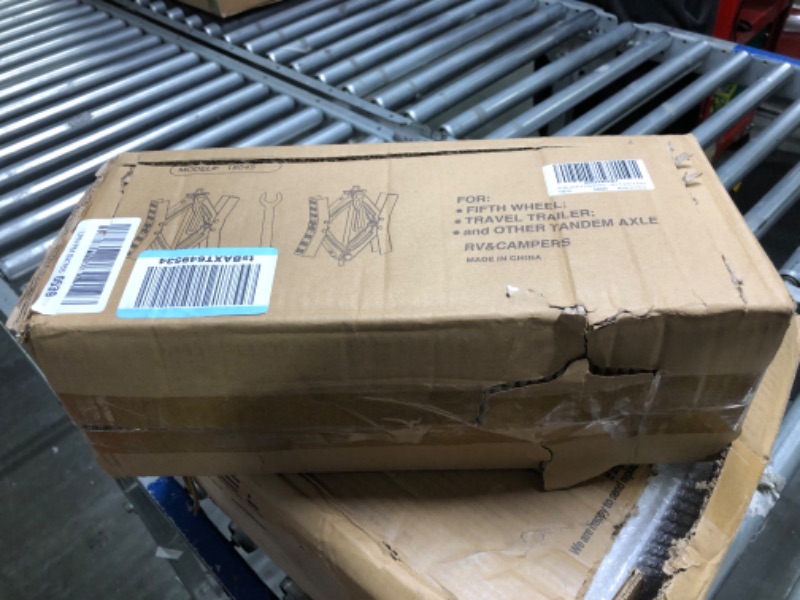 Photo 1 of ROBLOCK RV Wheel Chocks X Stabilizer Wheel Chock for Travel Trailers with Ratchet Wrench Fit for 3.8" to 12" Tire Space (1 Pair) Black-3