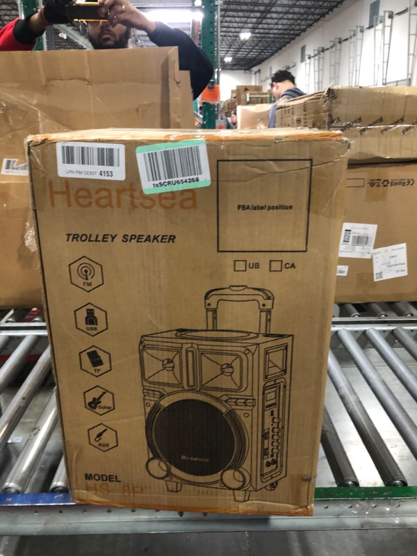 Photo 1 of Karaoke Machine with 2 Wireless Microphones for Kids, Portable Bluetooth Singing Speaker Adults with Disco Ball + Lyrics Display Holder - TF Card/USB/FM Radio for Parties Recording
