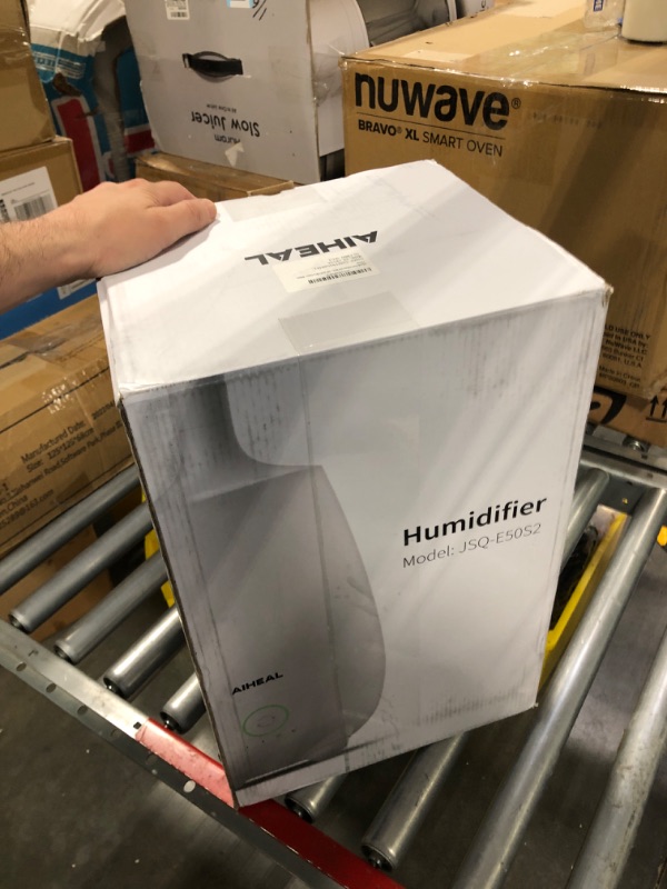 Photo 1 of Aiheal Humidifiers for Bedroom Large Room Home, 5L Top Fill Cool Mist Ultrasonic Humidifier for Baby Plants, Smart Humidistat Mode, Essential Oil Diffuser, Sleep Mode, Auto Off and Ultra Quiet, White