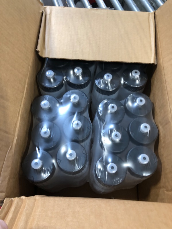 Photo 3 of 24 Pack Water Bottles for Kids 18 Oz Plastic Water Bottles Bulk Squeeze Sports Bottles Blank DIY Reusable Water Bottle for School Sport Teams Student Gifts Birthday Party Favors